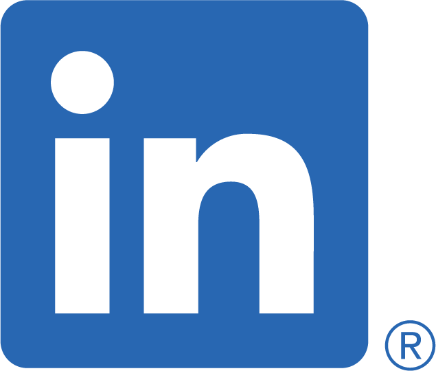 Linkedin logo, een witte 'I' en 'N' op een blauwe achtergrond