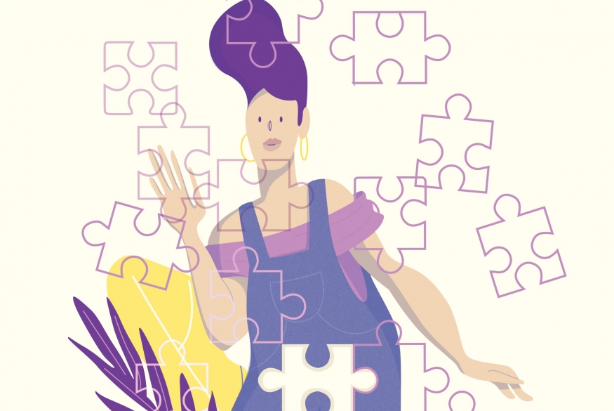 Illustratie Valérie Van Den Eynden Intersekse puzzelstuken