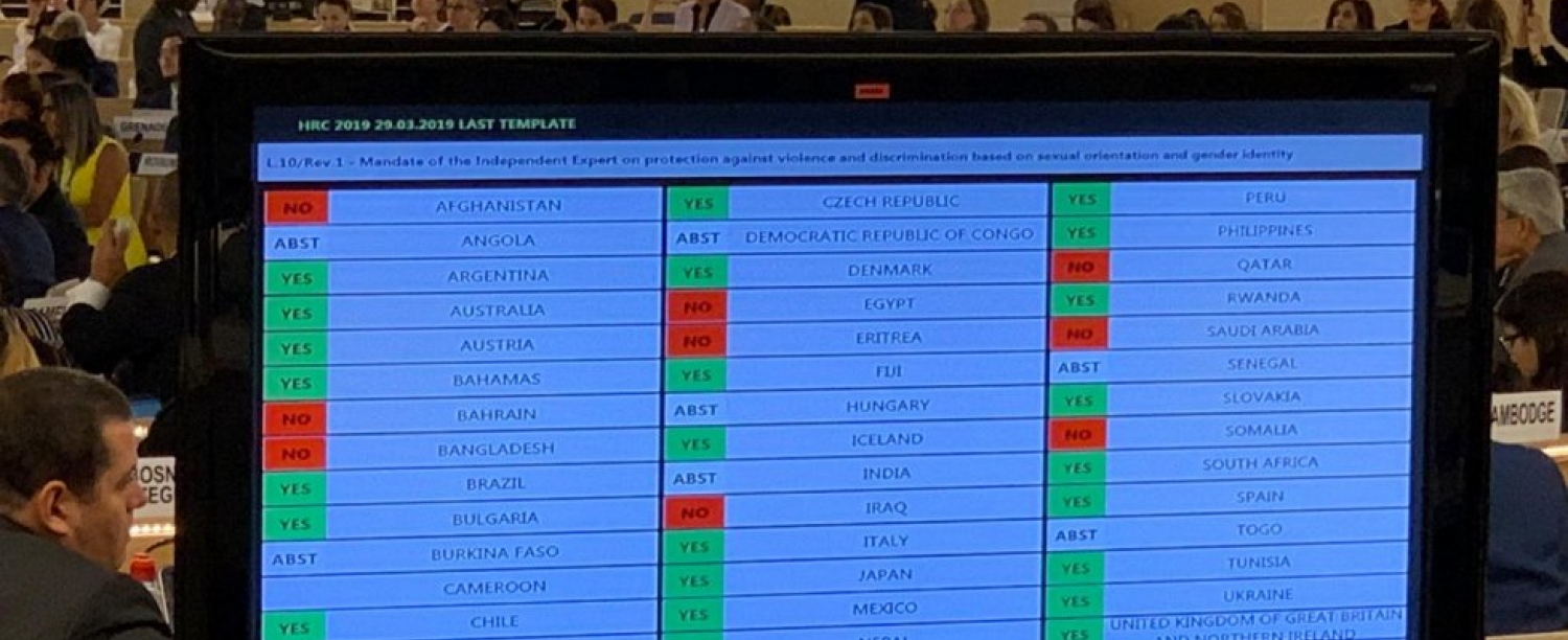 Resultaat stemming in VN-mensenrechtenraad